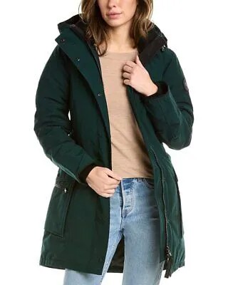 Женская парка Canada Goose Kinley Black Label зеленого цвета S