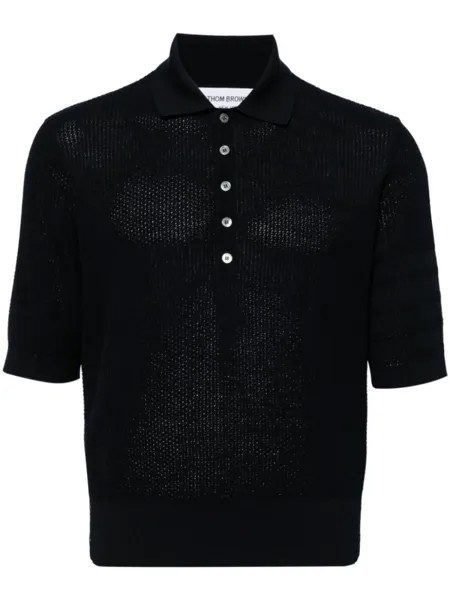 Thom Browne фактурная рубашка поло, синий