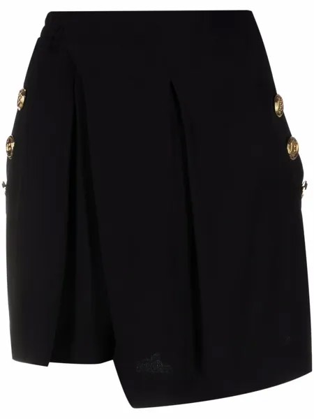 Balmain креповые шорты с драпировкой