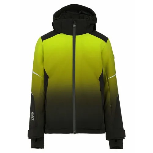 Куртка EA7, размер 12, черный, зеленый