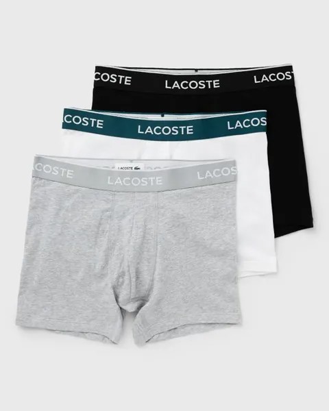 Трусы Lacoste 3-Pack Stretch Trunks, цвет black/white-silver chine