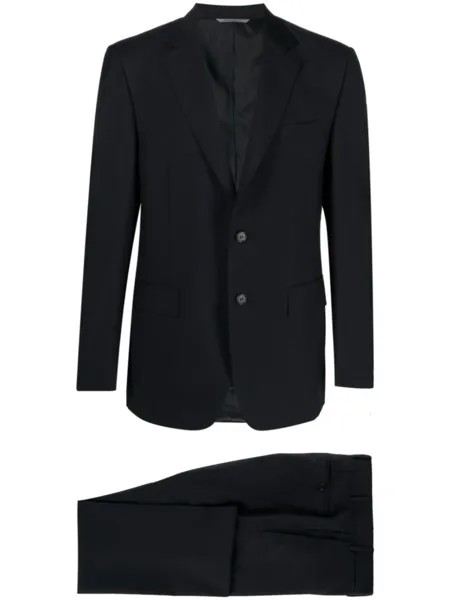 Canali костюм-двойка с однобортным пиджаком, синий