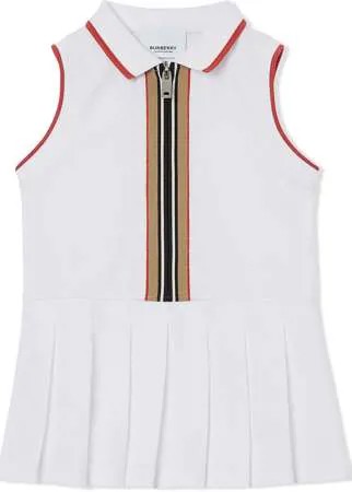 Burberry Kids платье с отделкой в полоску Icon Stripe