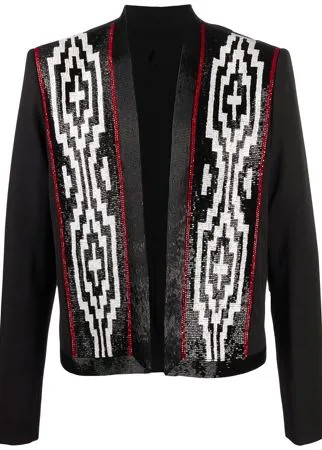 Balmain пиджак с вышивкой бисером