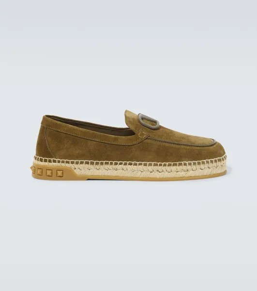 Замшевые эспадрильи Leisure Flows Valentino Garavani, цвет army green