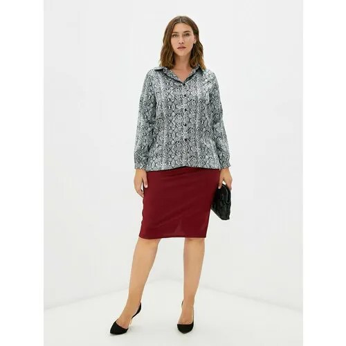 Блуза  Smith's brand, размер 50, серый
