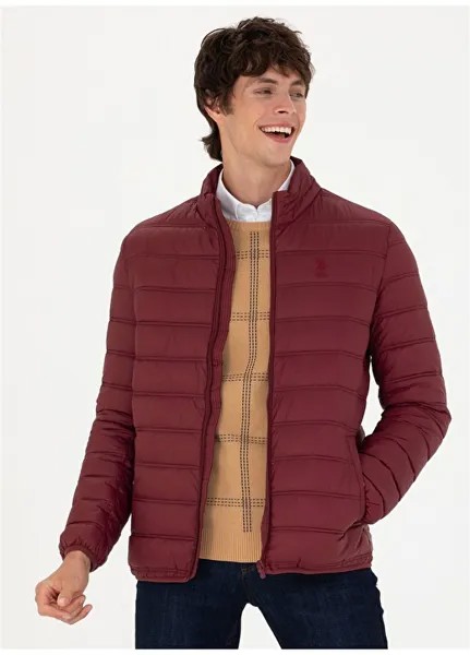 Бордово-красное мужское пальто U.S. Polo Assn.