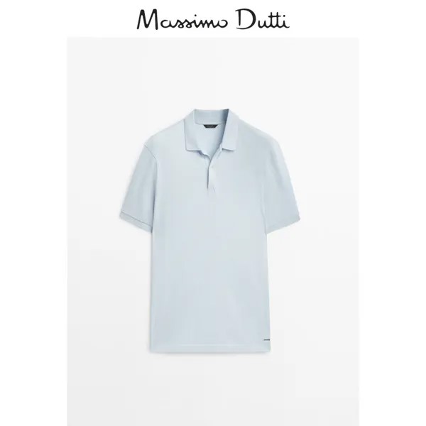 Рубашка-поло мужская Massimo Dutti, голубой
