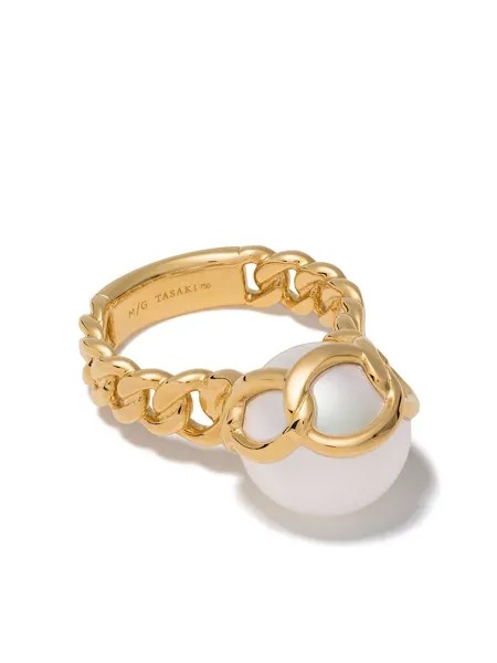 TASAKI кольцо Stretched из желтого золота с жемчугом