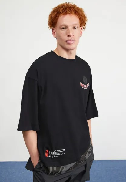 Футболка с принтом TEE AAPE By A Bathing Ape, цвет black