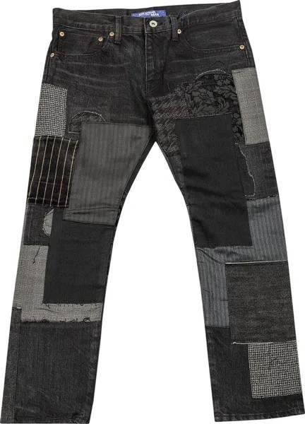 Брюки Junya Watanabe Patchwork Denim Trouser 'Black', черный