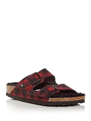 BIRKENSTOCK Женские Красные Клетчатые Стельки Arizona Toe Platform Slip On Sandals 37