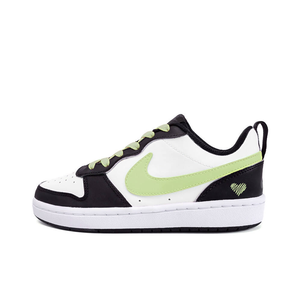 Кроссовки Nike Court Borough Skateboarding Shoes Women's Low-top Black/White/Green, зеленый