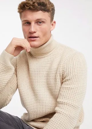 Водолазка с вафельной текстурой Topman-Neutral
