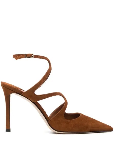Jimmy Choo туфли Azia 105 с заостренным носком, коричневый