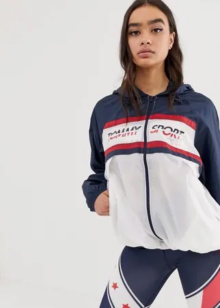 Темно-синяя ветровка с логотипом Tommy Hilfiger Sport-Темно-синий