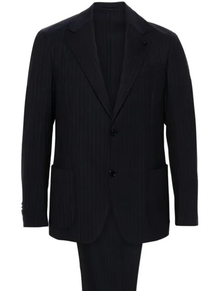 Lardini костюм в тонкую полоску, синий