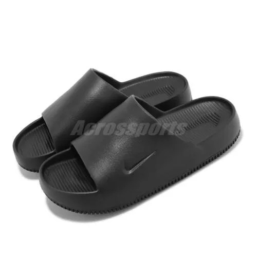Черные мужские унисекс повседневные сандалии без шнуровки Nike Calm Slide FD4116-001