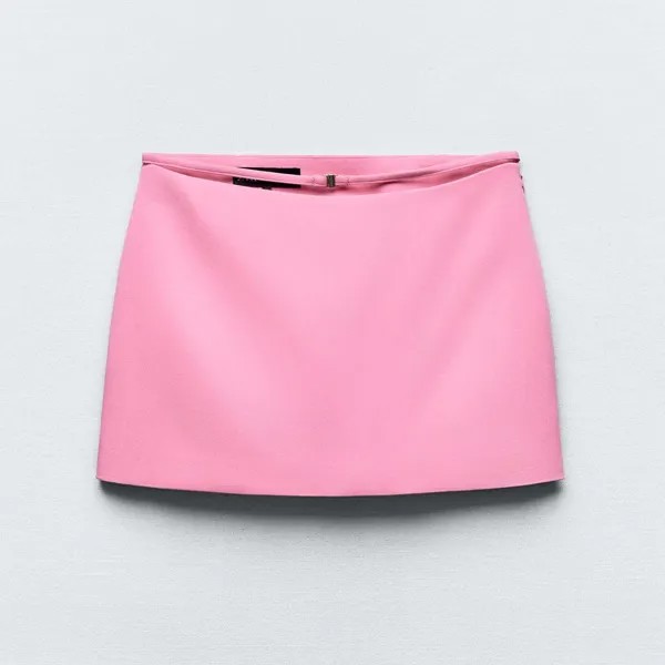 Юбка-мини Zara Cut-Out, розовый