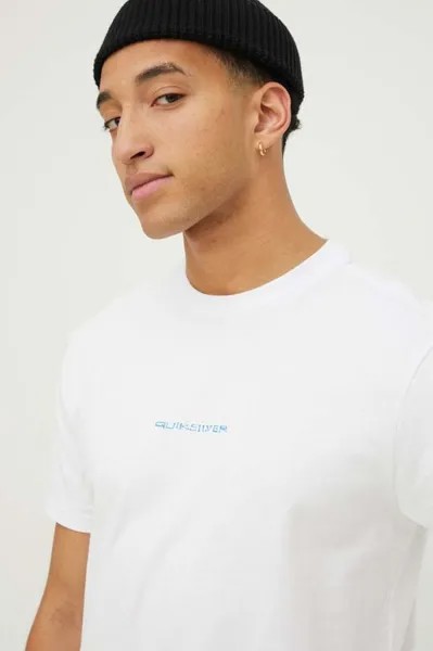 Хлопковая футболка Quiksilver, белый