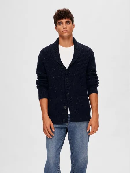 Кардиган стандартного кроя Selected Homme, синий