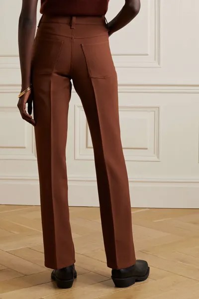 RAG & BONE прямые брюки Jacey из эластичной шерсти, коричневый