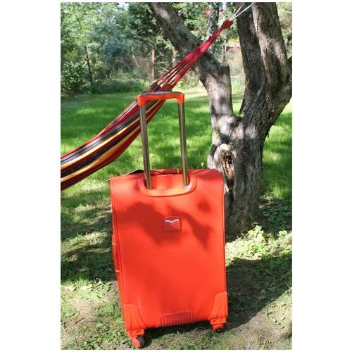 Чемодан с сумкой с креплением на ручку PIGEON L 73х43х30 оранжевый