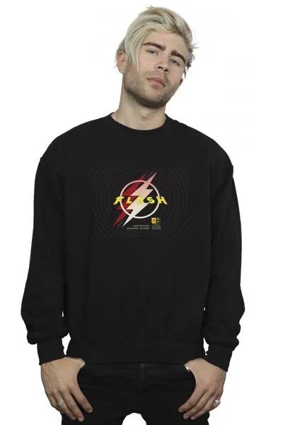 Толстовка с логотипом Flash Lightning DC Comics, черный
