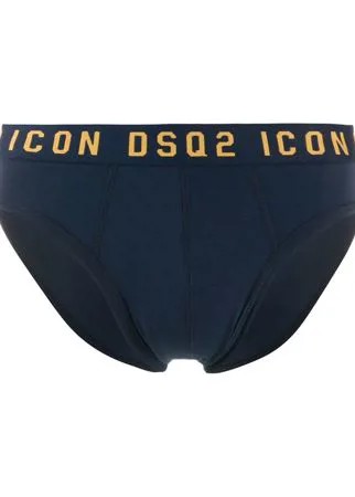 Dsquared2 трусы-брифы с логотипом на поясе