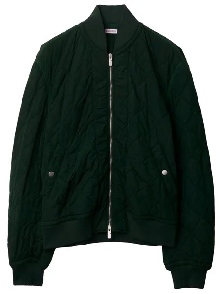 Куртка Burberry Quilted nylon bomber, зеленый