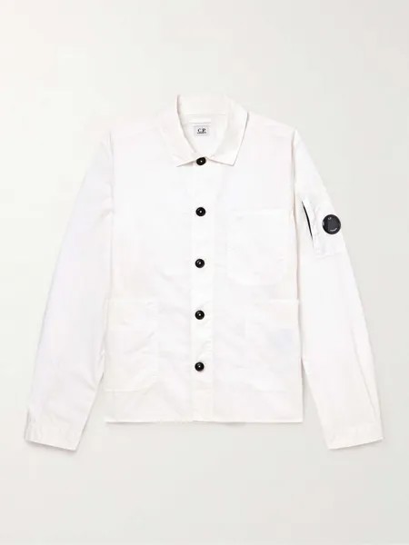 Верхняя рубашка с аппликацией логотипа C.P. COMPANY, белый