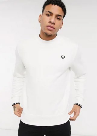 Белый свитшот с круглым вырезом Fred Perry