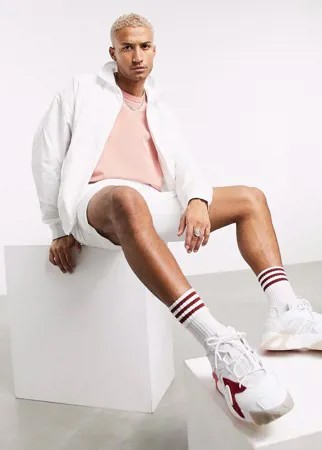 Белая олимпийка с логотипом-трилистником adidas Originals-Белый