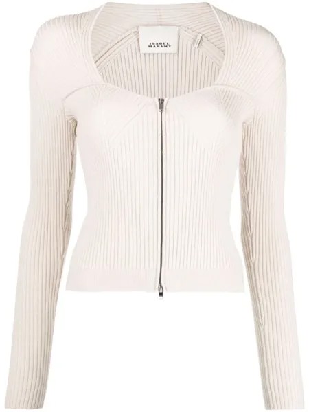 Кардиган Zelie на молнии ISABEL MARANT, коричневый