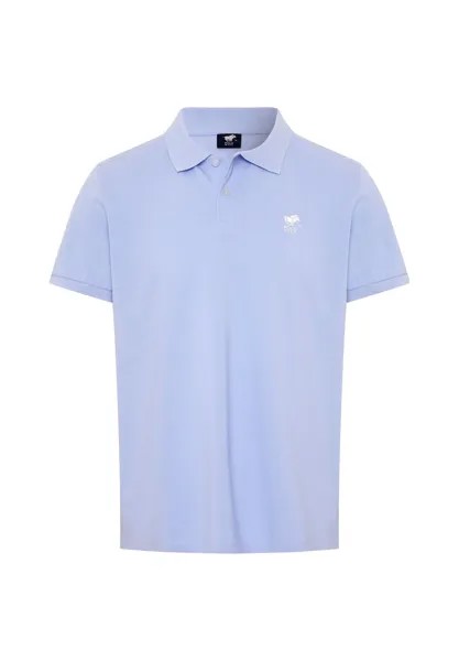Рубашка-поло с вышивкой-лейблом POLO SYLT, цвет Brunnera Blue