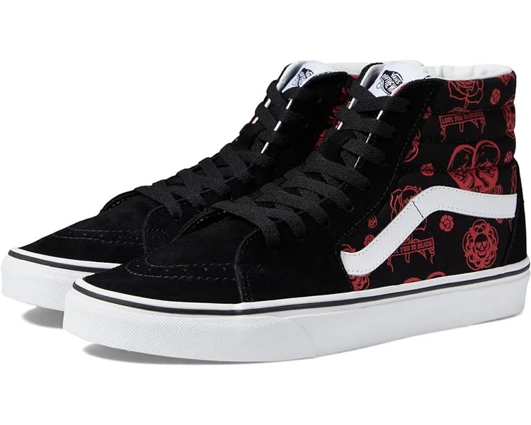 Кроссовки Vans SK8-Hi, цвет Love You To Death Black/True White