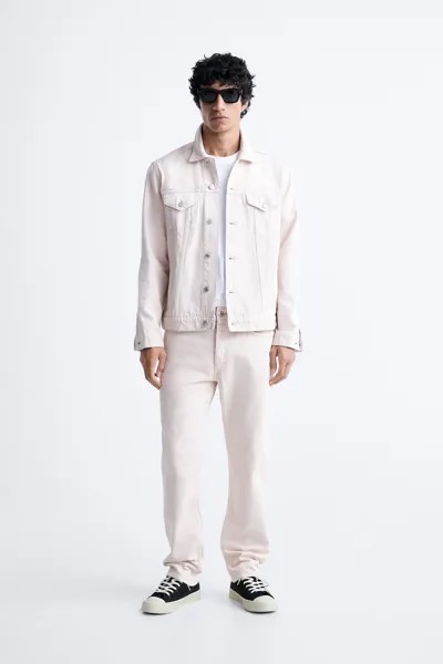 Джинсы прямого кроя Zara, розовый