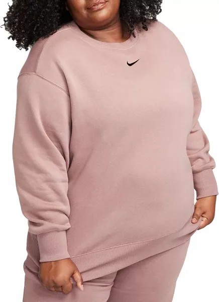 Женский свободный свитшот с круглым вырезом из флиса Nike Sportswear Phoenix (большие размеры)
