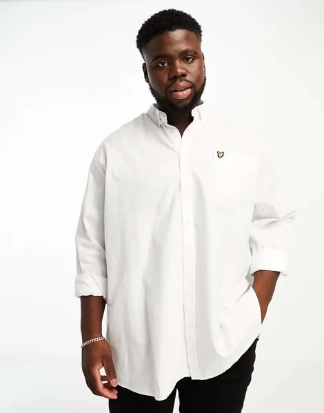 Белая оксфордская рубашка стандартного кроя с логотипом Lyle & Scott PLUS