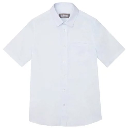 Белая рубашка с коротким рукавом Gulliver, модель 220GSBC2323, размер 164