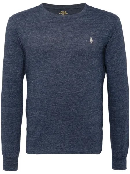 Polo Ralph Lauren футболка с длинными рукавами и логотипом, синий
