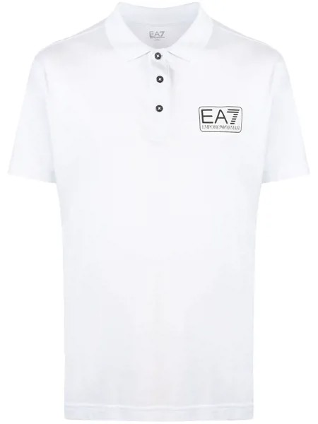 Ea7 Emporio Armani рубашка-поло EA7 с нашивкой-логотипом