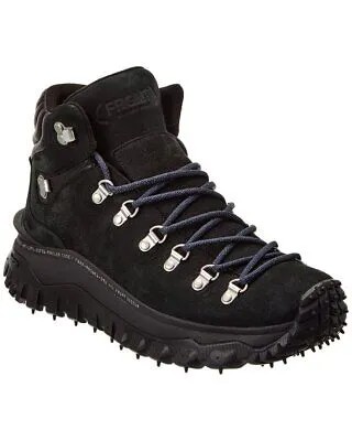 Мужские кожаные кроссовки Moncler Trailgrip черные 41