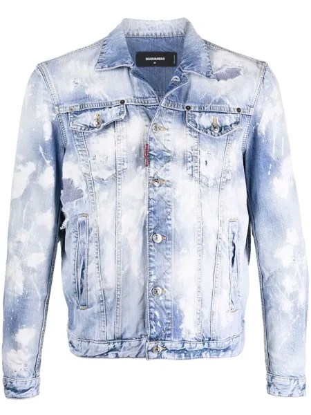 Dsquared2 куртка из вареного денима