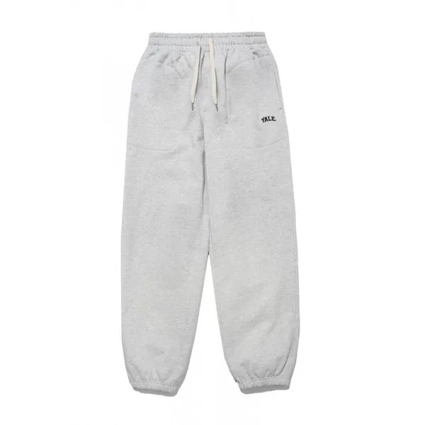 YALE [YALE x DSCENTE] СЕРЫЕ СПОРТИВНЫЕ БРЮКИ HEAVY WEIGHT STITCH