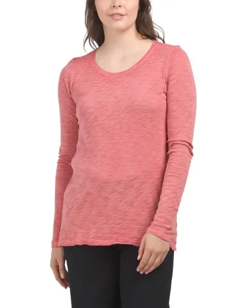 Трикотажный топ с длинными рукавами Sublime Wash Slub Atm, цвет Rosewood