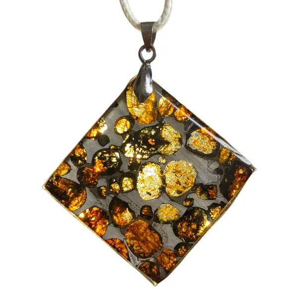 Цепочка Serico из Кении с изображением оливкового метеорита, ожерелье с изображением оливкового метеорита, Ювелирная подвеска для мужчин и же...