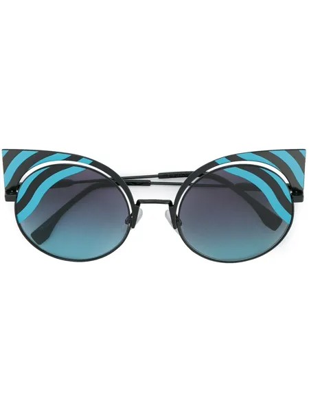 Fendi Eyewear солнцезащитные очки Hypnoshine в оправе 'кошачий глаз'