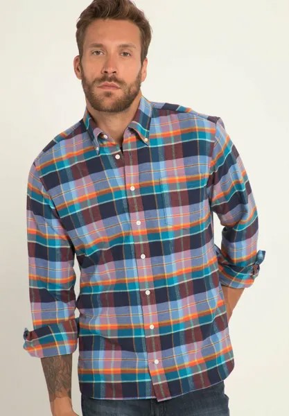 Рубашка CHECK LONG SLEEVE, BUTTON-DOWN COLLAR, MODERN FIT JP1880, цвет navy blue