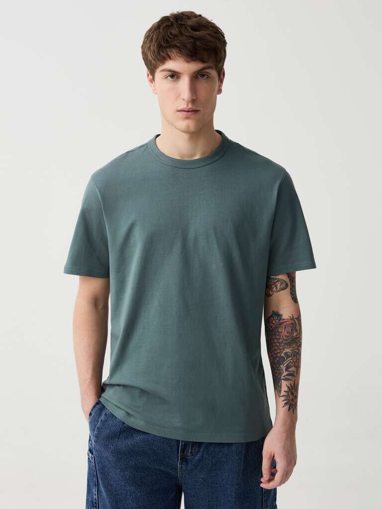 Футболка свободного кроя из хлопка Ovs, цвет sage green